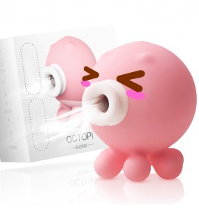 MIZZZEE Octopus Sucking Vibrating Sex Oral Licking Clitoris Stimulator Vibrator (Chargeable - Pink)  